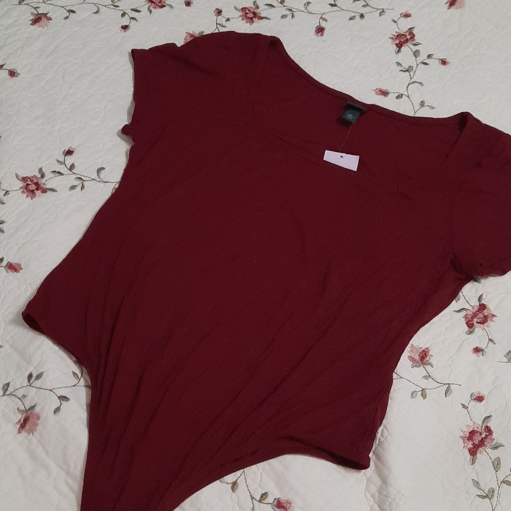 Wild Fable maroon bodysuit NWT size XL